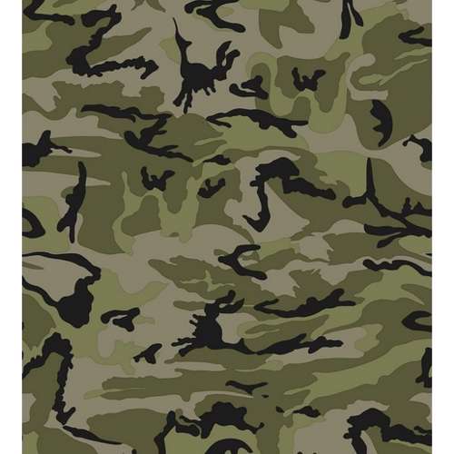 Bomuldsjersey - camouflage (grøn)